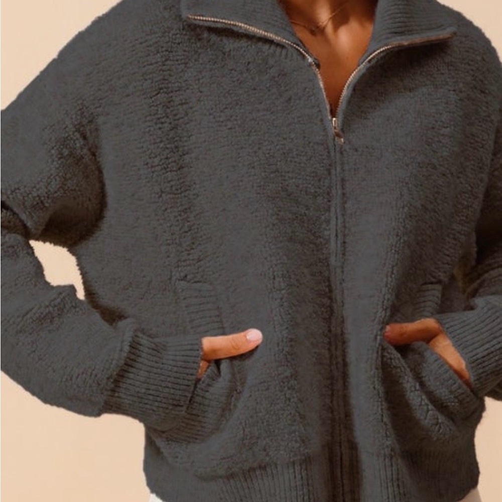 So Me Dark Gray Zip Up